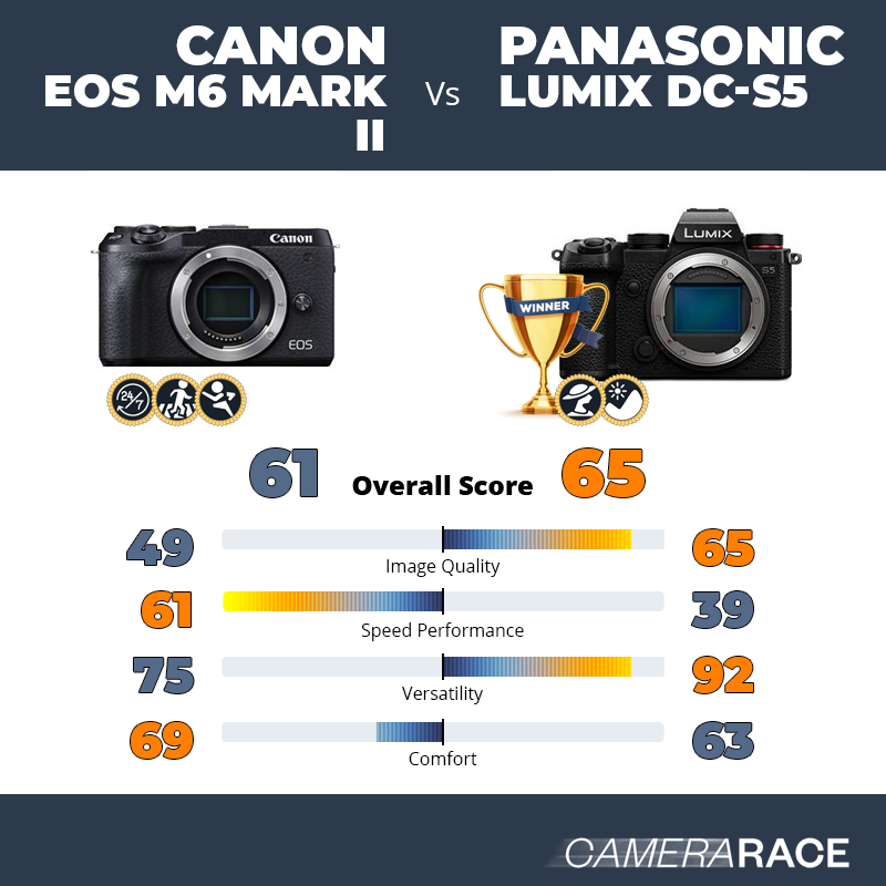 Meglio Canon EOS M6 Mark II o Panasonic Lumix DC-S5?