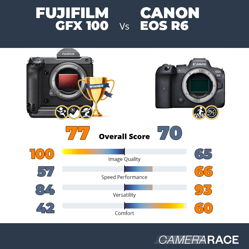 Meglio Fujifilm GFX 100 o Canon EOS R6?