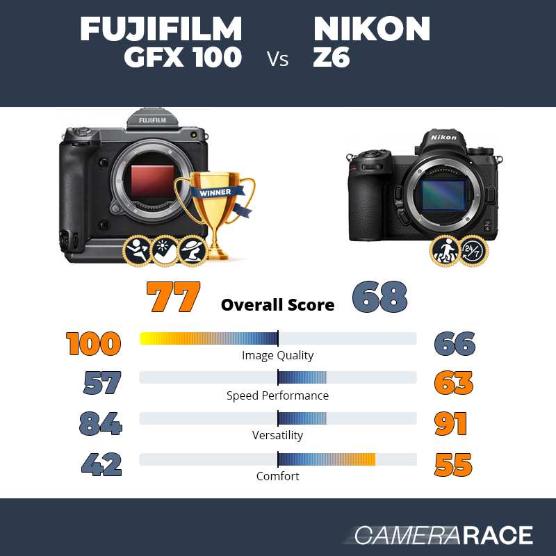 Meglio Fujifilm GFX 100 o Nikon Z6?