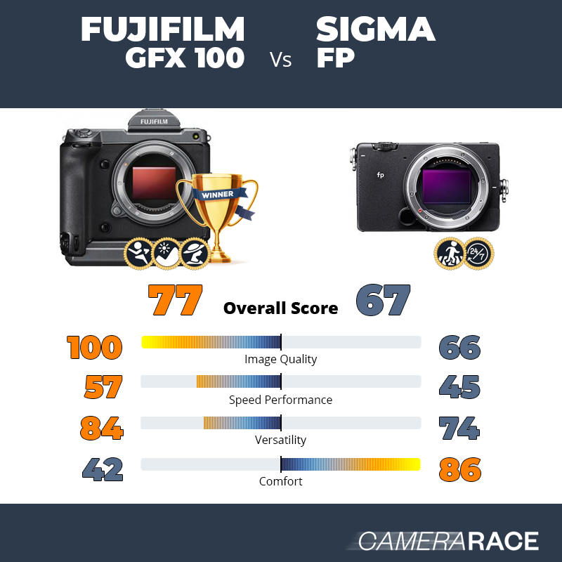 Fujifilm GFX 100 vs Sigma fp, which is better?