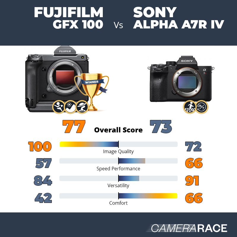 Le Fujifilm GFX 100 est-il mieux que le Sony Alpha A7R IV ?