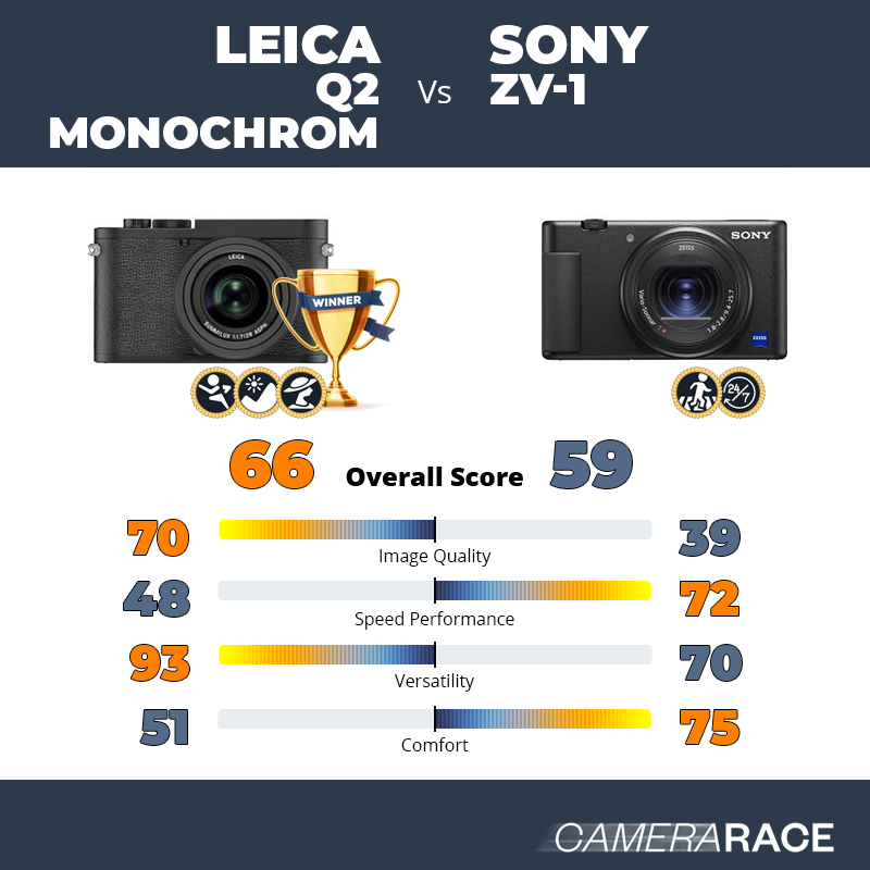 Le Leica Q2 Monochrom est-il mieux que le Sony ZV-1 ?