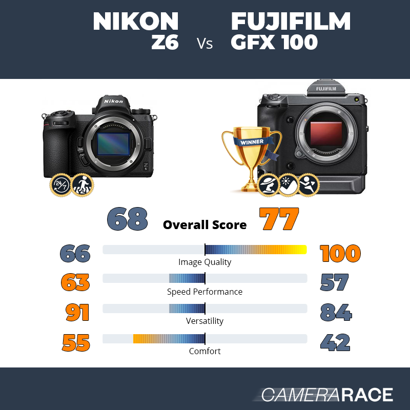 Le Nikon Z6 est-il mieux que le Fujifilm GFX 100 ?