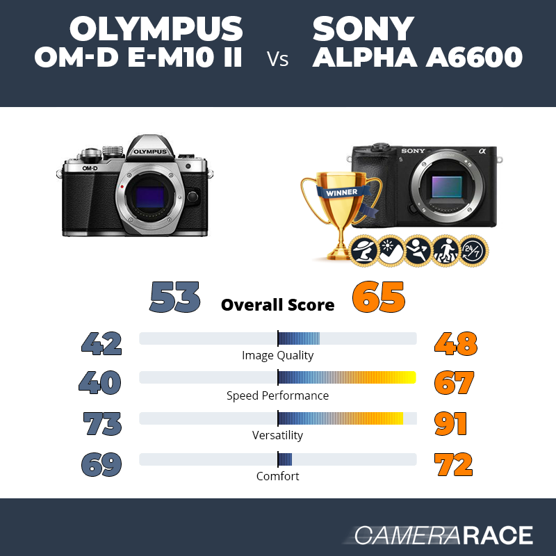 Olympus OM-D E-M10 II vs Sony Alpha a6600, which is better?
