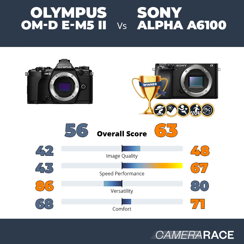 Olympus OM-D E-M5 II vs Sony Alpha a6100, which is better?