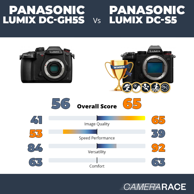 Panasonic Lumix DC-GH5S vs Panasonic Lumix DC-S5, which is better?