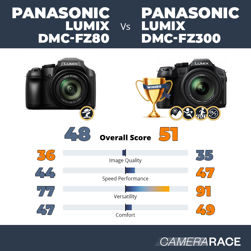 Meglio Panasonic Lumix DMC-FZ80 o Panasonic Lumix DMC-FZ300?
