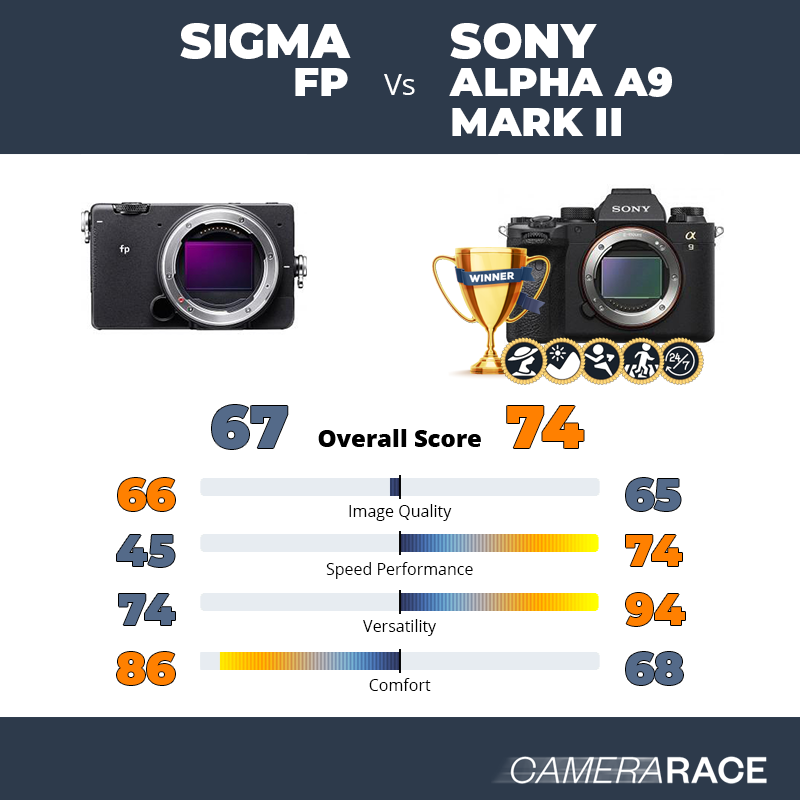Meglio Sigma fp o Sony Alpha A9 Mark II?