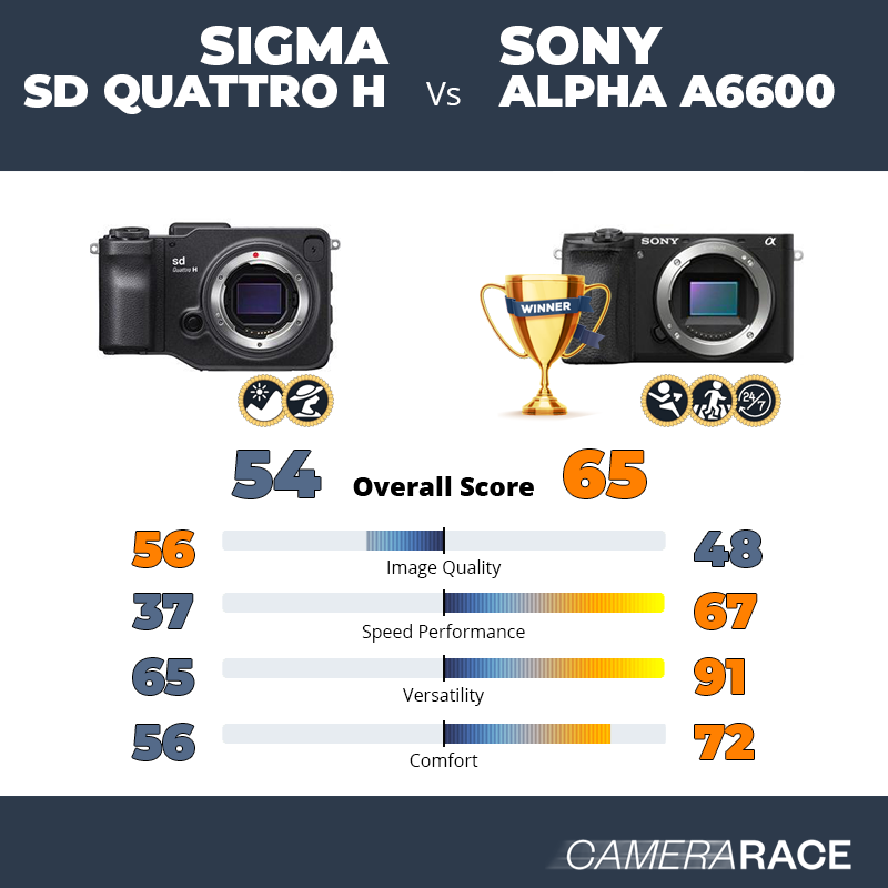 Le Sigma sd Quattro H est-il mieux que le Sony Alpha a6600 ?