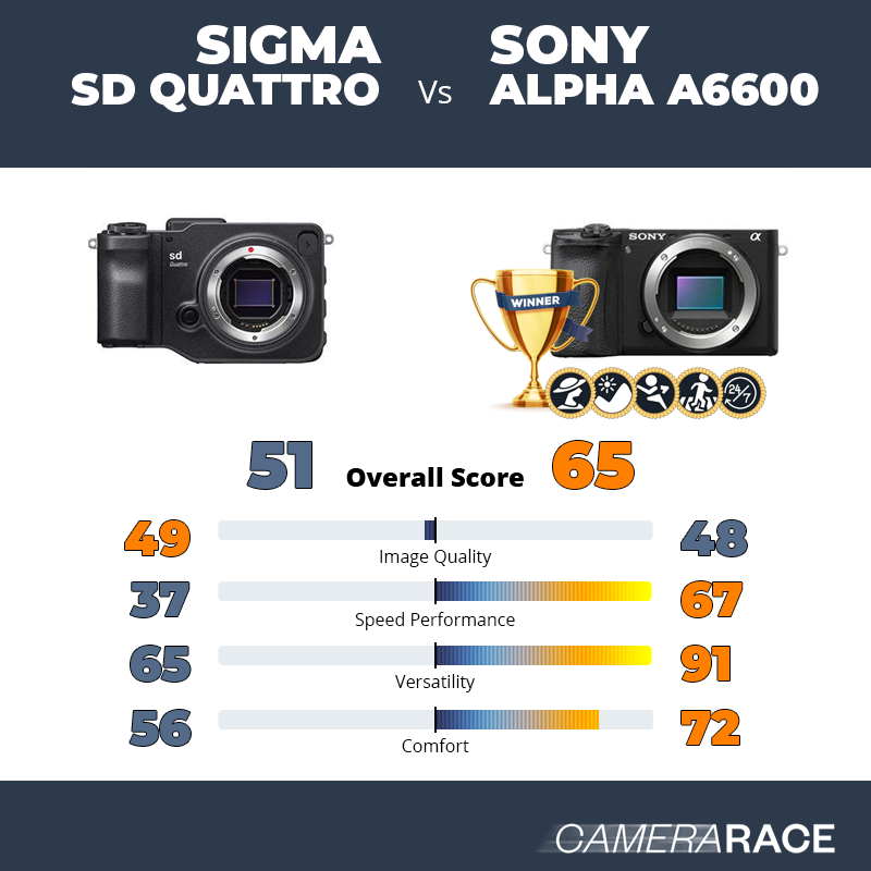 Le Sigma sd Quattro est-il mieux que le Sony Alpha a6600 ?