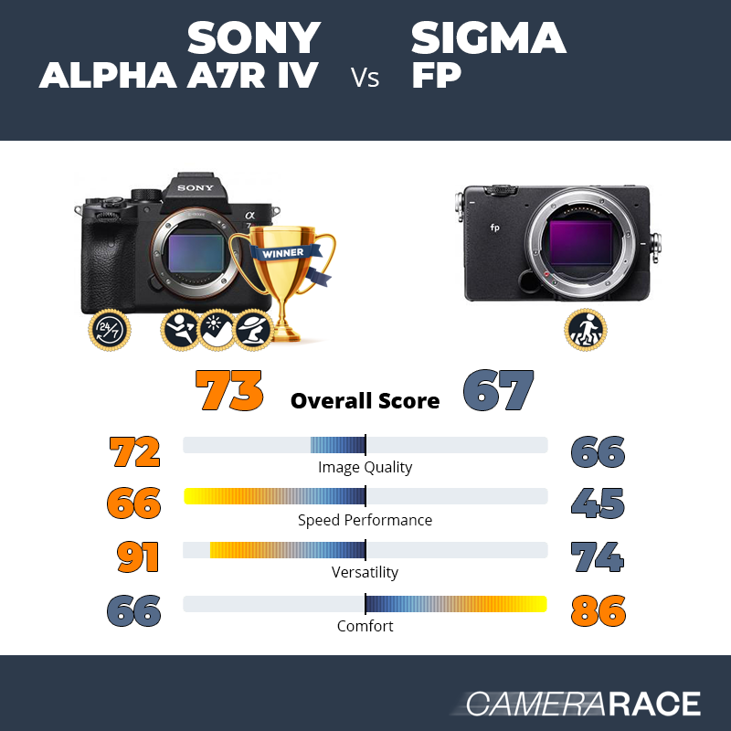 Le Sony Alpha A7R IV est-il mieux que le Sigma fp ?