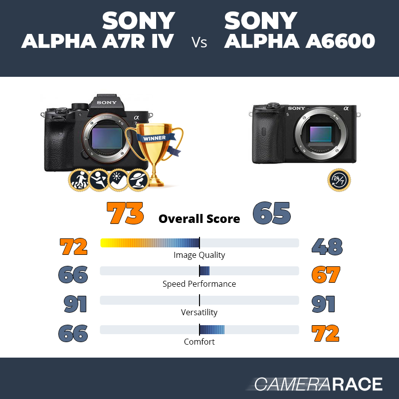 Le Sony Alpha A7R IV est-il mieux que le Sony Alpha a6600 ?