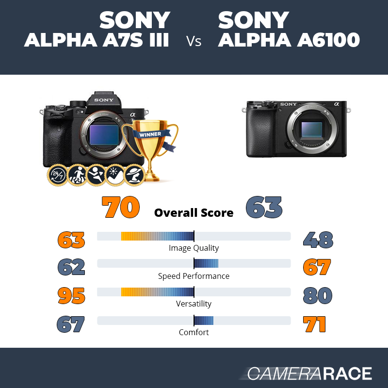 Le Sony Alpha A7S III est-il mieux que le Sony Alpha a6100 ?