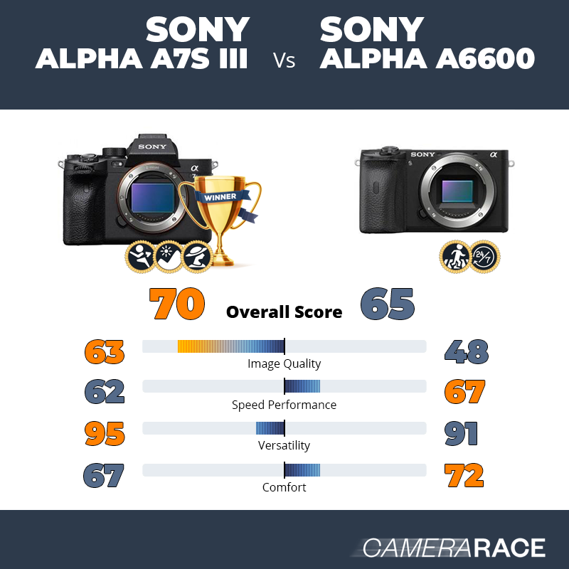 Le Sony Alpha A7S III est-il mieux que le Sony Alpha a6600 ?