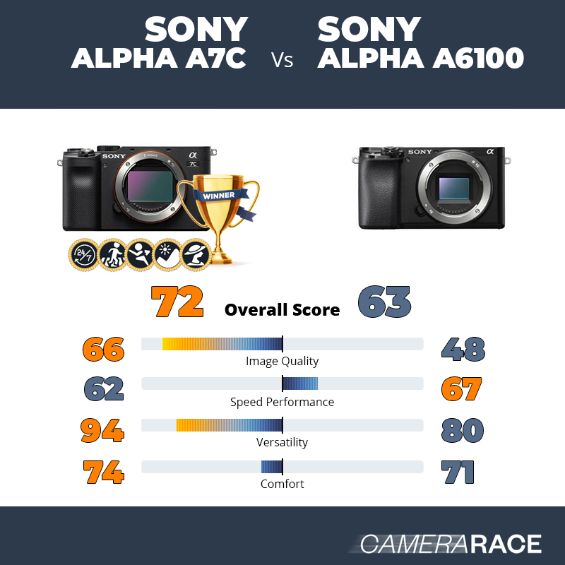 Le Sony Alpha A7c est-il mieux que le Sony Alpha a6100 ?