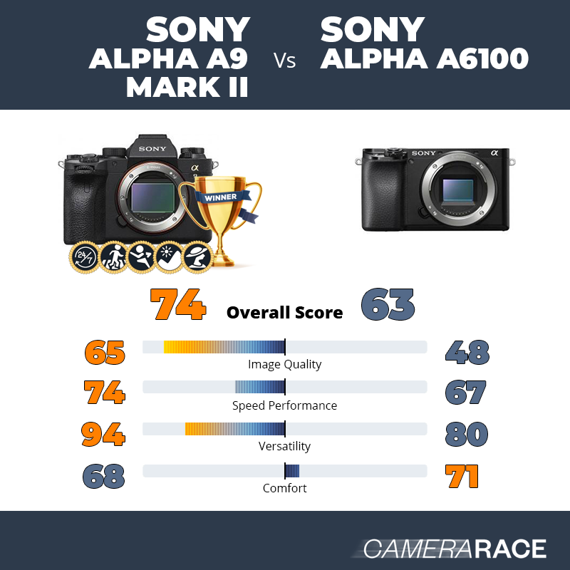 Sony Alpha A9 Mark II vs Sony Alpha a6100, which is better?