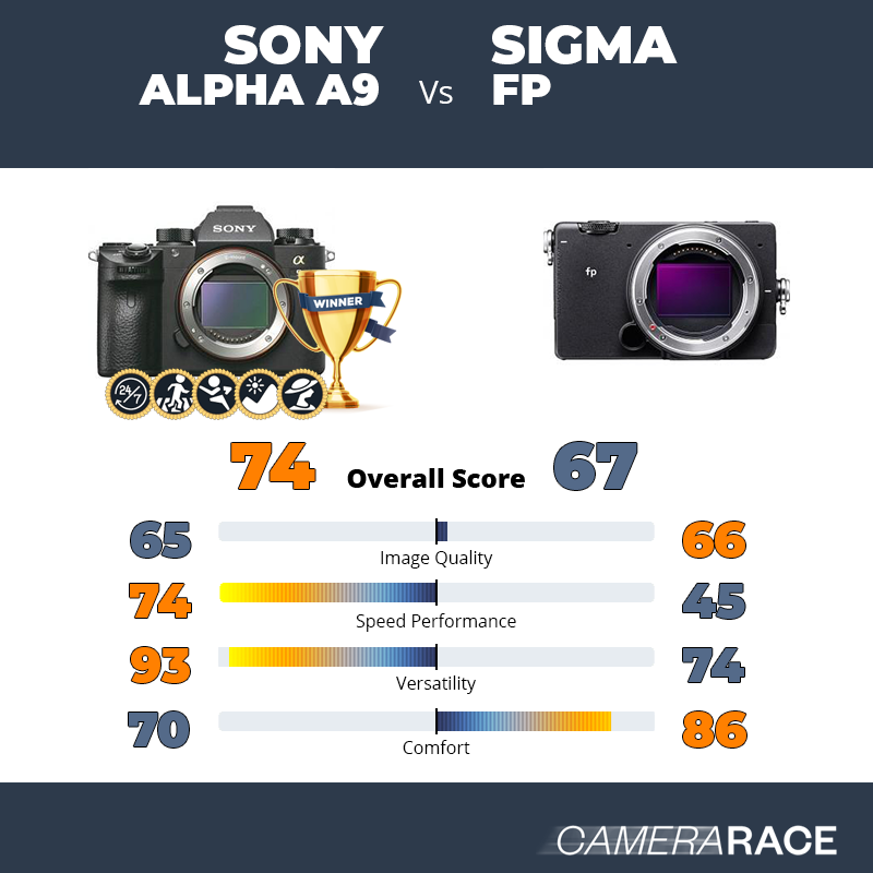 Le Sony Alpha A9 est-il mieux que le Sigma fp ?
