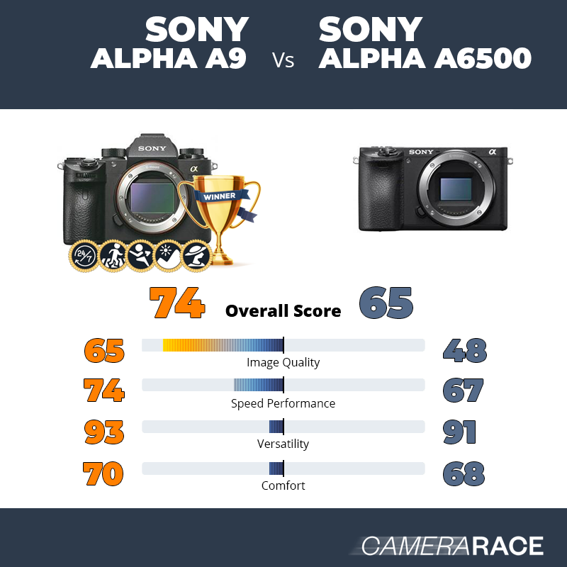 Le Sony Alpha A9 est-il mieux que le Sony Alpha a6500 ?