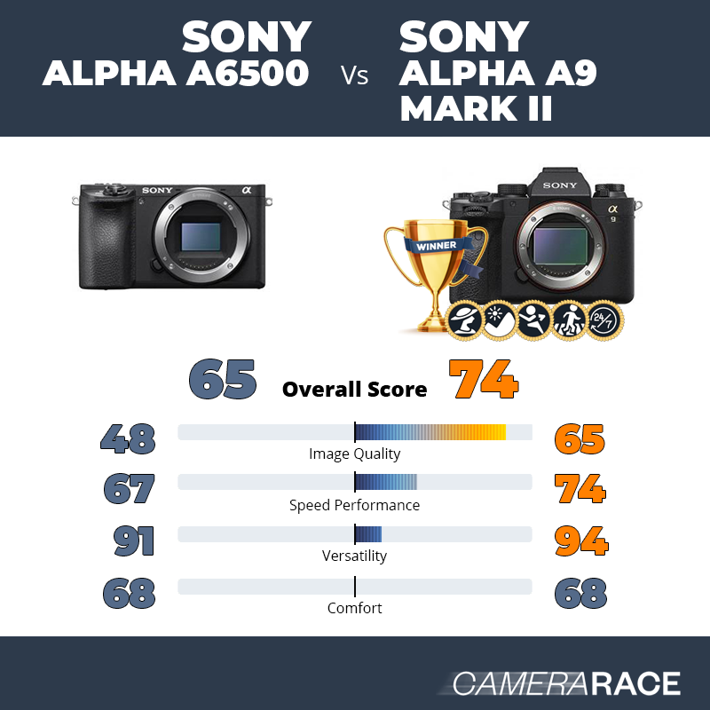 ¿Mejor Sony Alpha a6500 o Sony Alpha A9 Mark II?